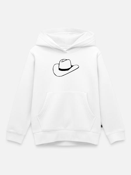 Cowboy Cowboyhut Linedance Geschenk - Kinder Premium Organic Hoodie - Weiß