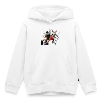 Nachtstruß Dahlien - Kinder Premium Organic Hoodie - Weiß - Vorne - AI Model Kid Female (0cm)