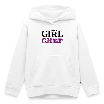 Girl Chef - Statement Design & Typografie - Kinder Premium Organic Hoodie - Weiß - Vorne - AI Model Kid Female (0cm)