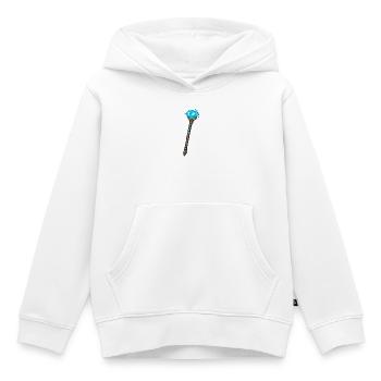 Magischer Kristallstab Blau - Kinder Premium Organic Hoodie - Weiß - Vorne - AI Model Kid Female (0cm)