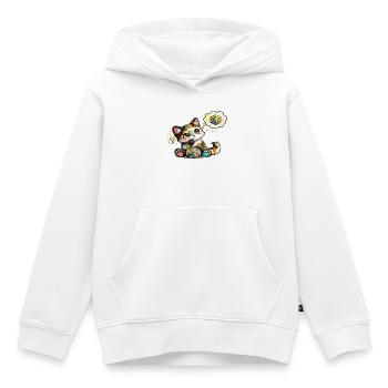 Katzenmosaik Traumkatzchen - Kinder Premium Organic Hoodie - Weiß - Vorne - AI Model Kid Female (0cm)