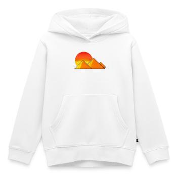 Sonnenuntergang über Pyramiden - Kinder Premium Organic Hoodie - Weiß - Vorne - AI Model Kid Female (0cm)