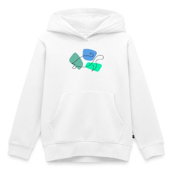 Lineart Schildkröte mit Farbunterlegung - Kinder Premium Organic Hoodie - Weiß - Vorne - AI Model Kid Female (0cm)