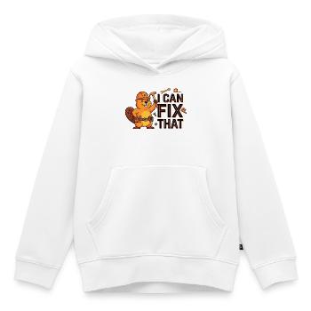 Artisan Beaver - Kids Premium Organic Hoodie - white - Front - AI Model Kid Female (0cm)