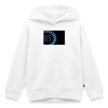 Gasflamme von einem Herd mit dem Wort Aus - Kinder Premium Organic Hoodie - Weiß - Vorne - AI Model Kid Female (0cm)