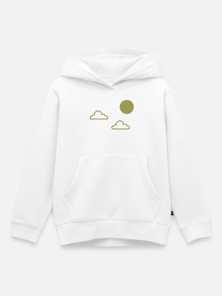 Wolken und Sonne - Kinder Premium Organic Hoodie - Weiß
