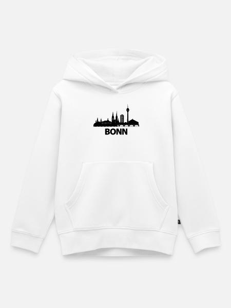 Bonn Skyline - Kinder Premium Organic Hoodie - Weiß