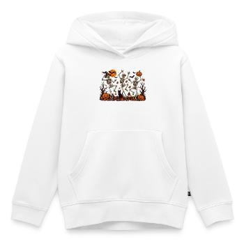 Tanzende Skelette Halloween Vintage - Kinder Premium Organic Hoodie - Weiß - Vorne - AI Model Kid Female (0cm)