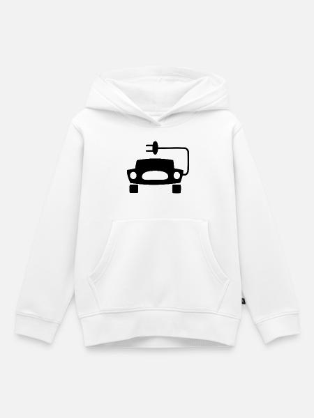 Elektrische Autos - Kinder Premium Organic Hoodie - Weiß