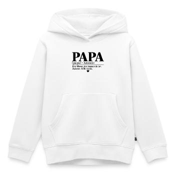 Papa Definition: Der Mann, der immer da ist  - Kinder Premium Organic Hoodie - Weiß - Vorne - AI Model Kid Female (0cm)