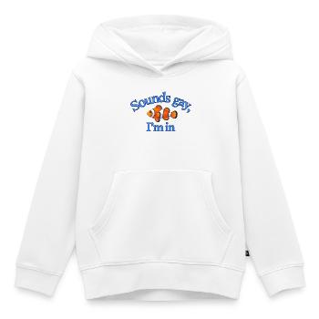 Sounds Gay - Kinder Premium Organic Hoodie - Weiß - Vorne - AI Model Kid Female (0cm)