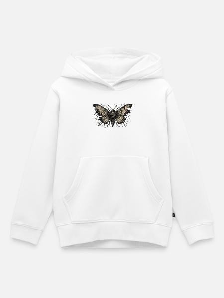 Steampunk-Motte mit Schlüsselflügeln - Kinder Premium Organic Hoodie - Weiß