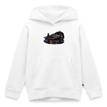 Flightmare – Verfluchtes Vintage-Flugzeug, Halloween - Kinder Premium Organic Hoodie - Weiß - Vorne - AI Model Kid Female (0cm)