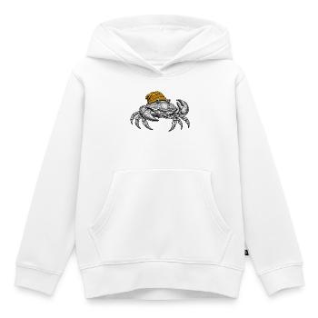 Krabbe mit gelber Mütze - Kinder Premium Organic Hoodie - Weiß - Vorne - AI Model Kid Female (0cm)
