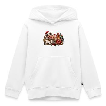Weihnachten Landleben Ho Ho Hof Landwirtschaft  - Kinder Premium Organic Hoodie - Weiß - Vorne - AI Model Kid Female (0cm)