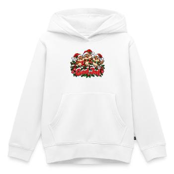 Frohe Weihnachtsvögel - Kinder Premium Organic Hoodie - Weiß - Vorne - AI Model Kid Female (0cm)