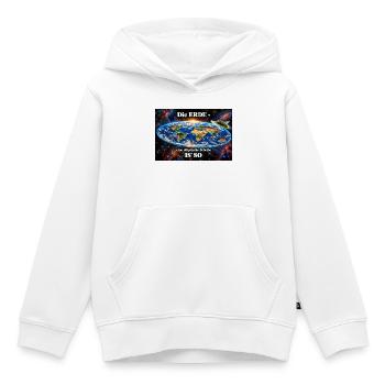 Die Erde -  elliptische Scheibe - Kinder Premium Organic Hoodie - Weiß - Vorne - AI Model Kid Female (0cm)