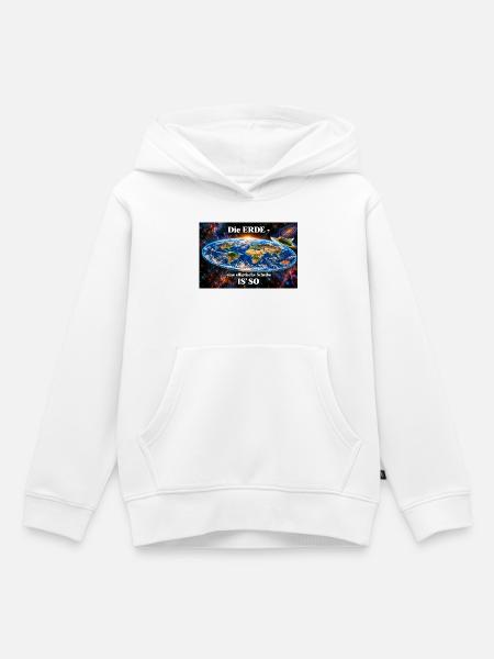 Die Erde - elliptische Scheibe - Kinder Premium Organic Hoodie - Weiß