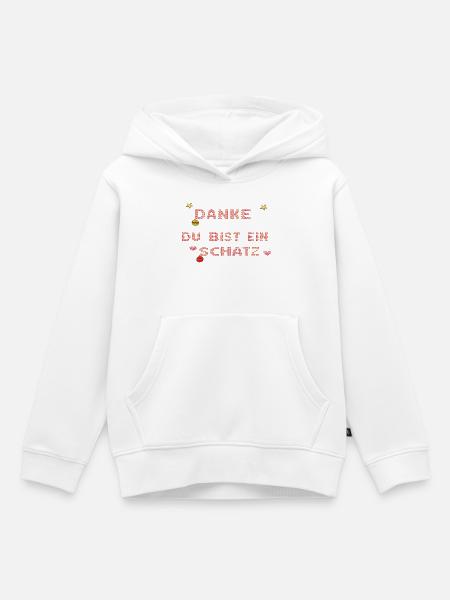 du bist ein Schatz - Kinder Premium Organic Hoodie - Weiß