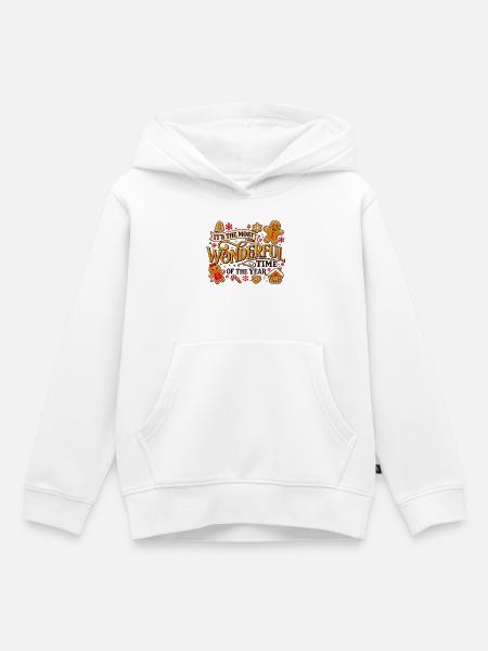 Weihnachten: die wunderbarste Zeit - Kinder Premium Organic Hoodie - Weiß