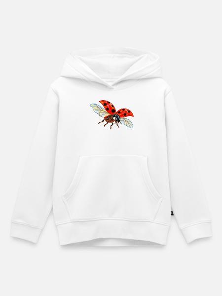 Fliegende Marienkäfer - Kinder Premium Organic Hoodie - Weiß