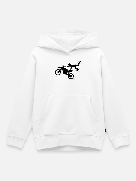 Jump of the Bikes - Kinder Premium Organic Hoodie - Weiß