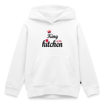 cuire à feu - Sweat Premium à capuche enfant bio - blanc - Devant - AI Model Kid Female (0cm)