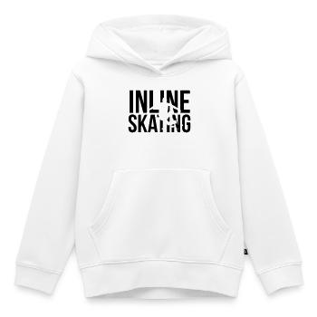 roller - Sweat Premium à capuche enfant bio - blanc - Devant - AI Model Kid Female (0cm)