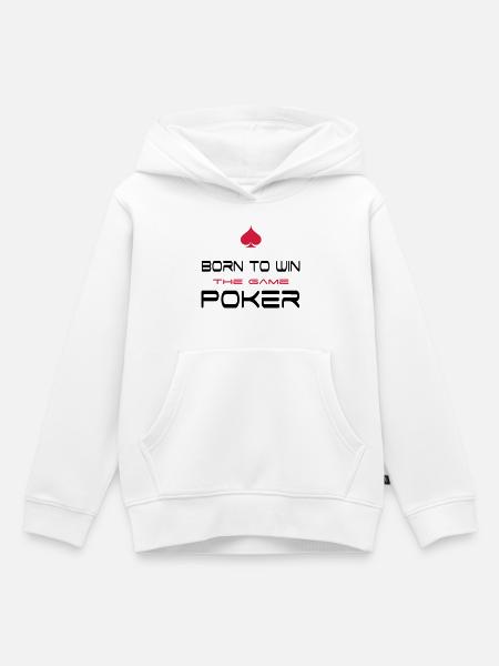 poker - Kinder Premium Organic Hoodie - Weiß
