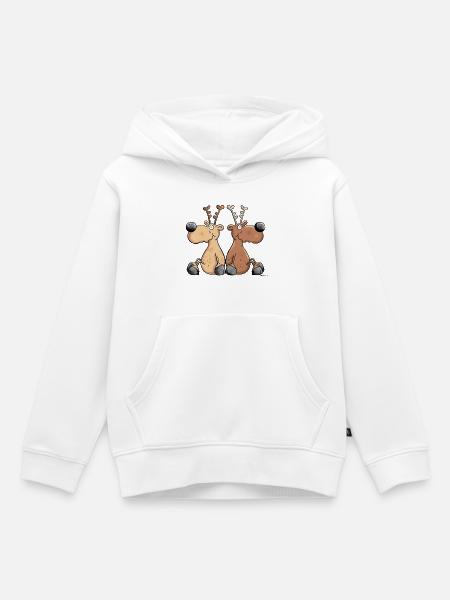 Rentier Freundschaft - Kinder Premium Organic Hoodie - Weiß