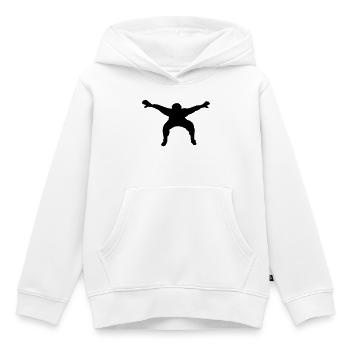 Fußball- oder Handballkeeper mit breiten Händen - Kinder Premium Organic Hoodie - Weiß - Vorne - AI Model Kid Female (0cm)