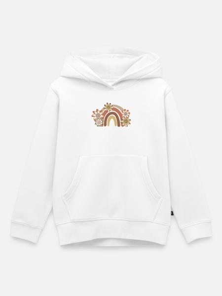 Regenbogen Boho, Bohême - Kinder Premium Organic Hoodie - Weiß