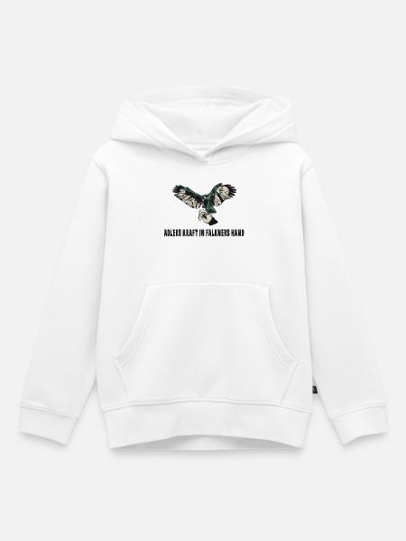 Falknerei Adler Design - Kinder Premium Organic Hoodie - Weiß