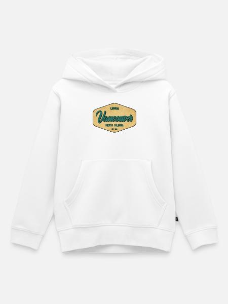 Vancouver Vintage Schild BC - Kinder Premium Organic Hoodie - Weiß