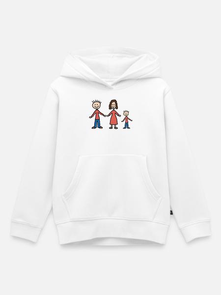 Familie - Kinder Premium Organic Hoodie - Weiß