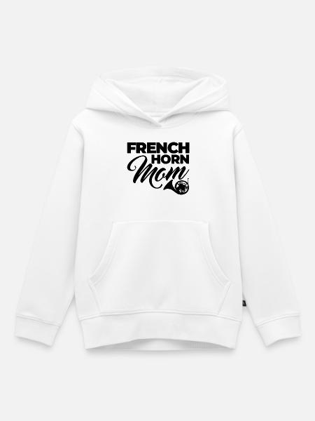 Waldhorn Mama - Kinder Premium Organic Hoodie - Weiß