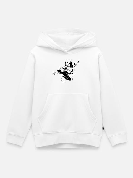 Breakdancerin - Kinder Premium Organic Hoodie - Weiß