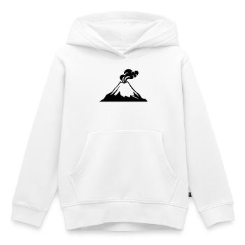 Volcan - Sweat Premium à capuche enfant bio - blanc - Devant - AI Model Kid Female (0cm)