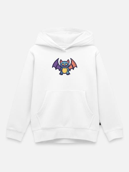 Fledermaus  - Kinder Premium Organic Hoodie - Weiß