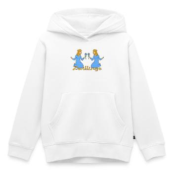 Sternzeichen Zwillinge - Kinder Premium Organic Hoodie - Weiß - Vorne - AI Model Kid Female (0cm)