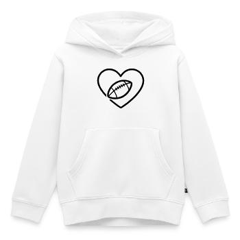 Cuore Rugby XV – Passione Rugby - Sweat Premium à capuche enfant bio - blanc - Devant - AI Model Kid Female (0cm)
