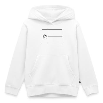 Profil du drapeau du Texas - Sweat Premium à capuche enfant bio - blanc - Devant - AI Model Kid Female (0cm)