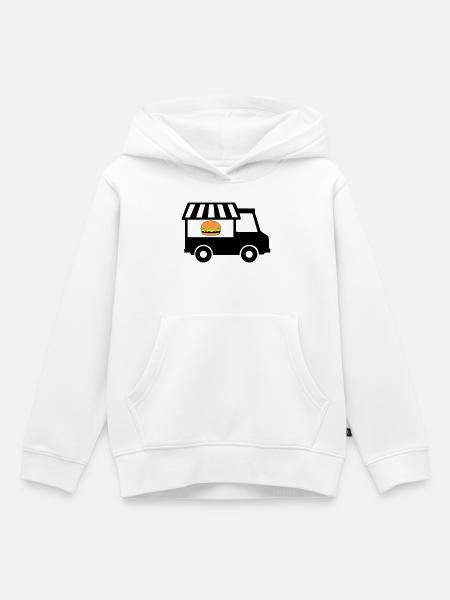 Streetfood Truck - Kinder Premium Organic Hoodie - Weiß