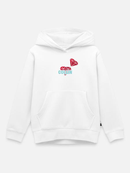 Collin - Kinder Premium Organic Hoodie - Weiß