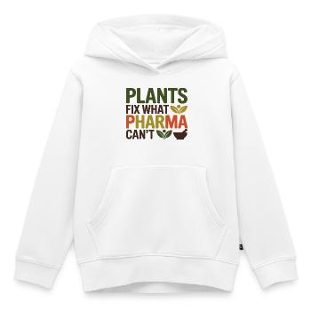 Herbalist Plants Fix What Pharma Can't Profession - Kids Premium Organic Hoodie - white - Front - AI Model Kid Female (0cm)