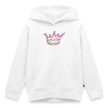 Gradient Crown Sketch - Kids Premium Organic Hoodie - white - Front - AI Model Kid Female (0cm)