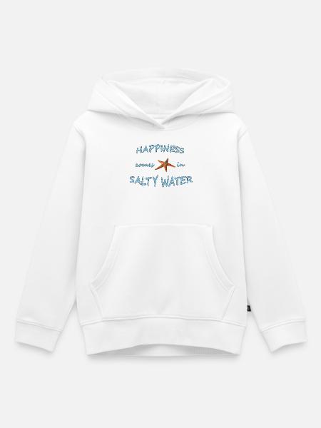 HAPPINESS - Kinder Premium Organic Hoodie - Weiß