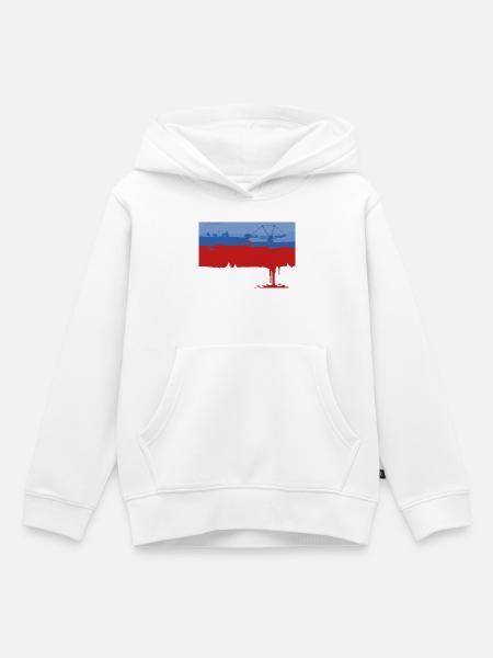 ŁUŽICA KRAWI - BRUNICA - Kinder Premium Organic Hoodie - Weiß