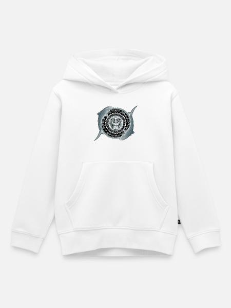 Tigerhai Tiki - Kinder Premium Organic Hoodie - Weiß