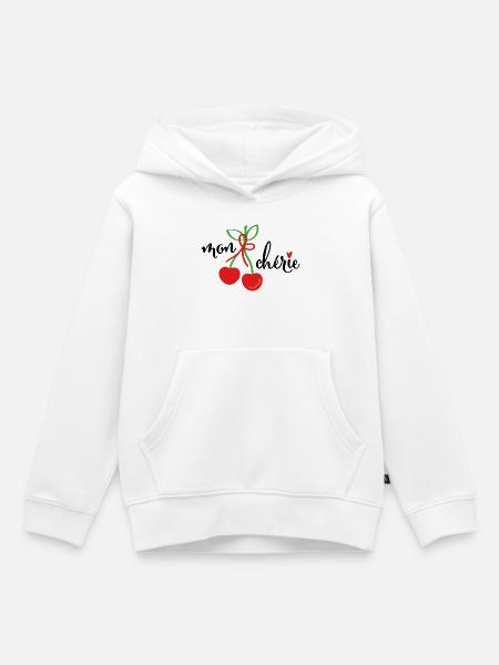 mon cherie - Kinder Premium Organic Hoodie - Weiß